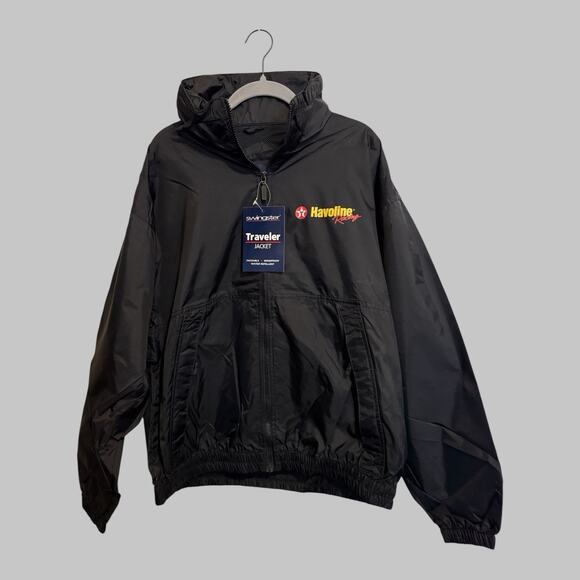 Swingster Vintage Texas Havoline Racing Jacket Travel Windbreaker Rare Hooded LG - Picture 1 of 12